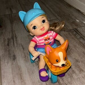 Tricycle Baby Doll with Puppy